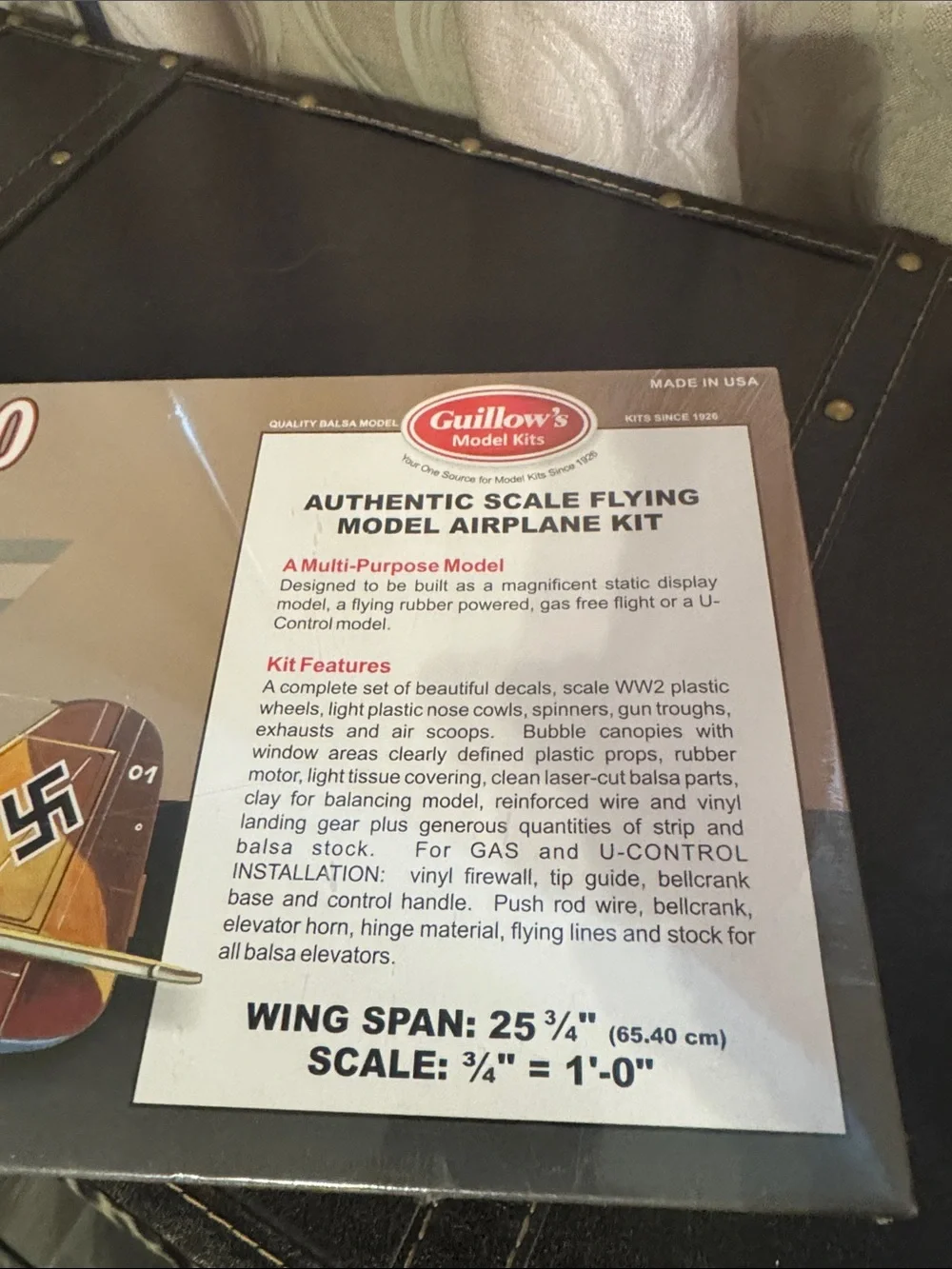 Focke-Wulf Fw-190 Model Airplane Kit - Brown/White